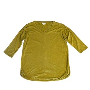 J. Jill Mixed-Media Three Quarter Back-Button Tunic Women’s Size Medium